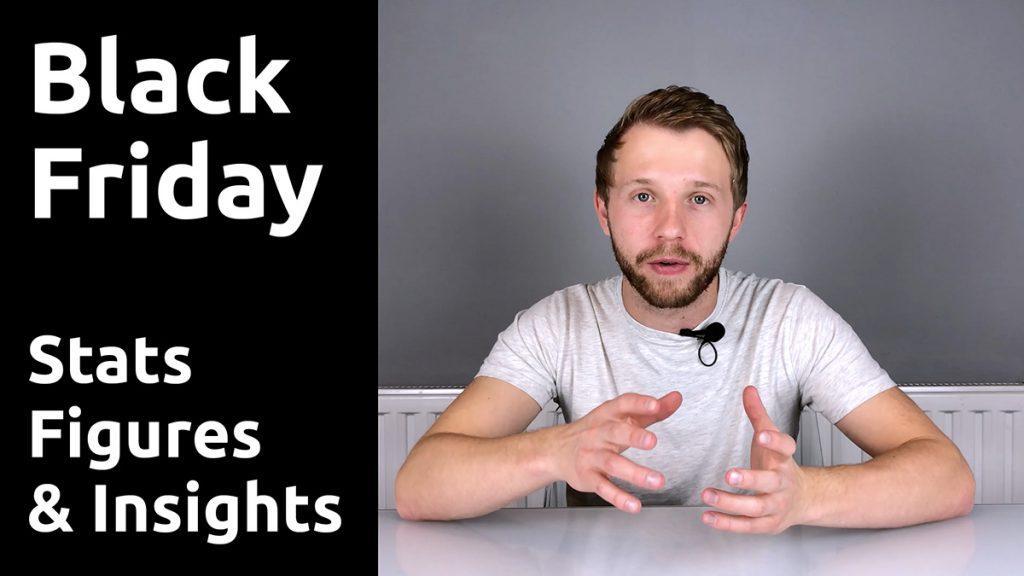 Man explaining Black Friday stats, figures, and insights for better sales strategies.