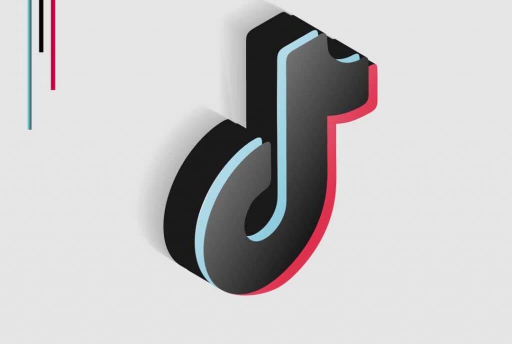 Modern TikTok logo icon in black with blue and pink accents.