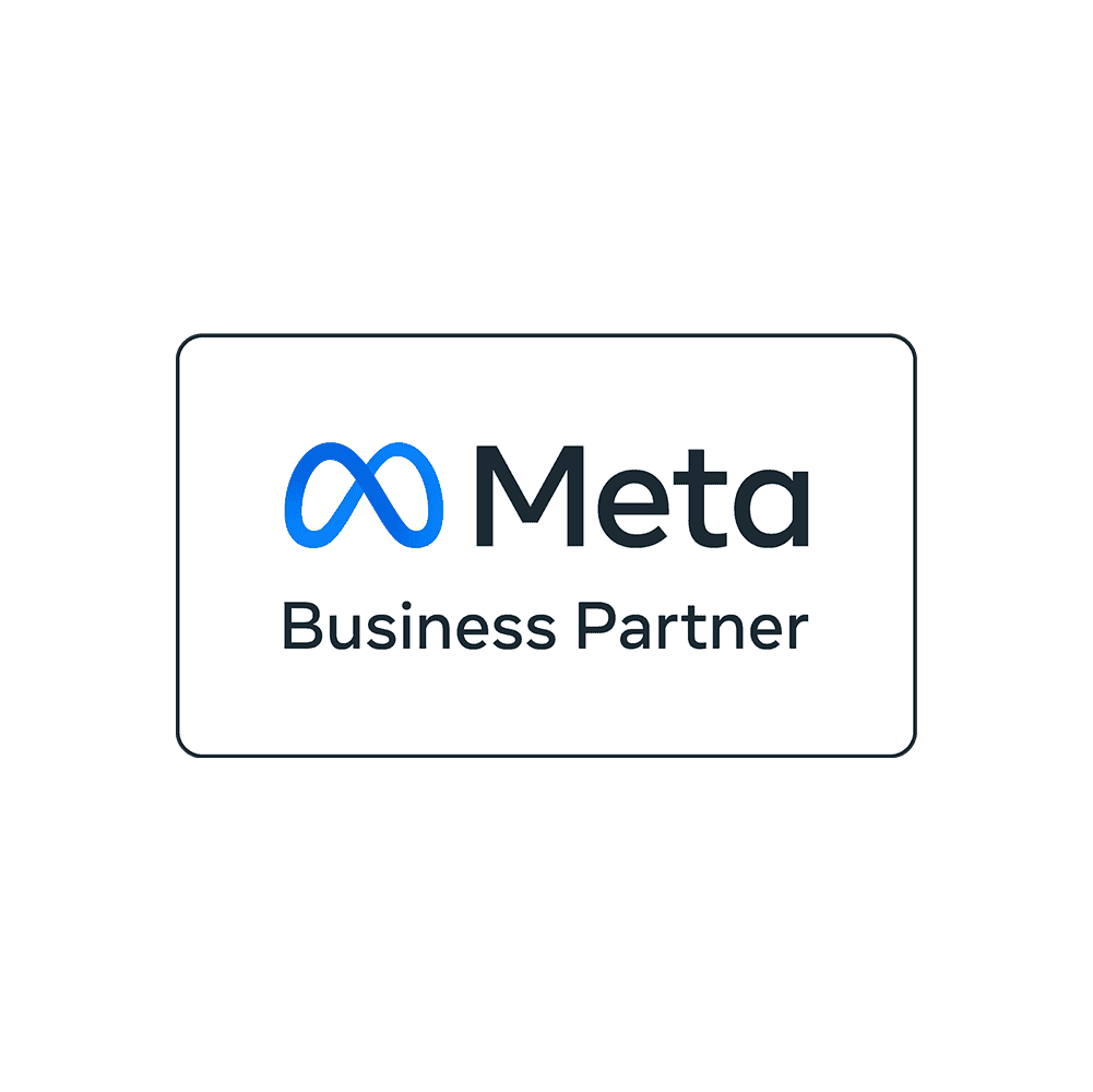 Meta Business Partner logo with Meta branding and "Business Partner" text.