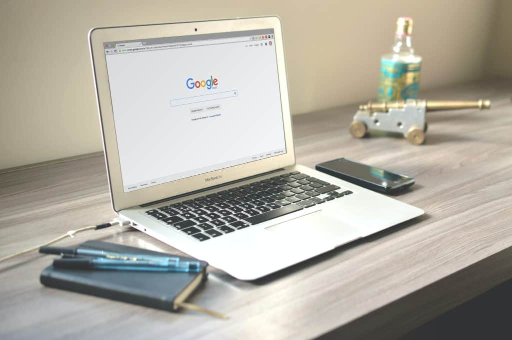 Google Workspace productivity tools on a MacBook.